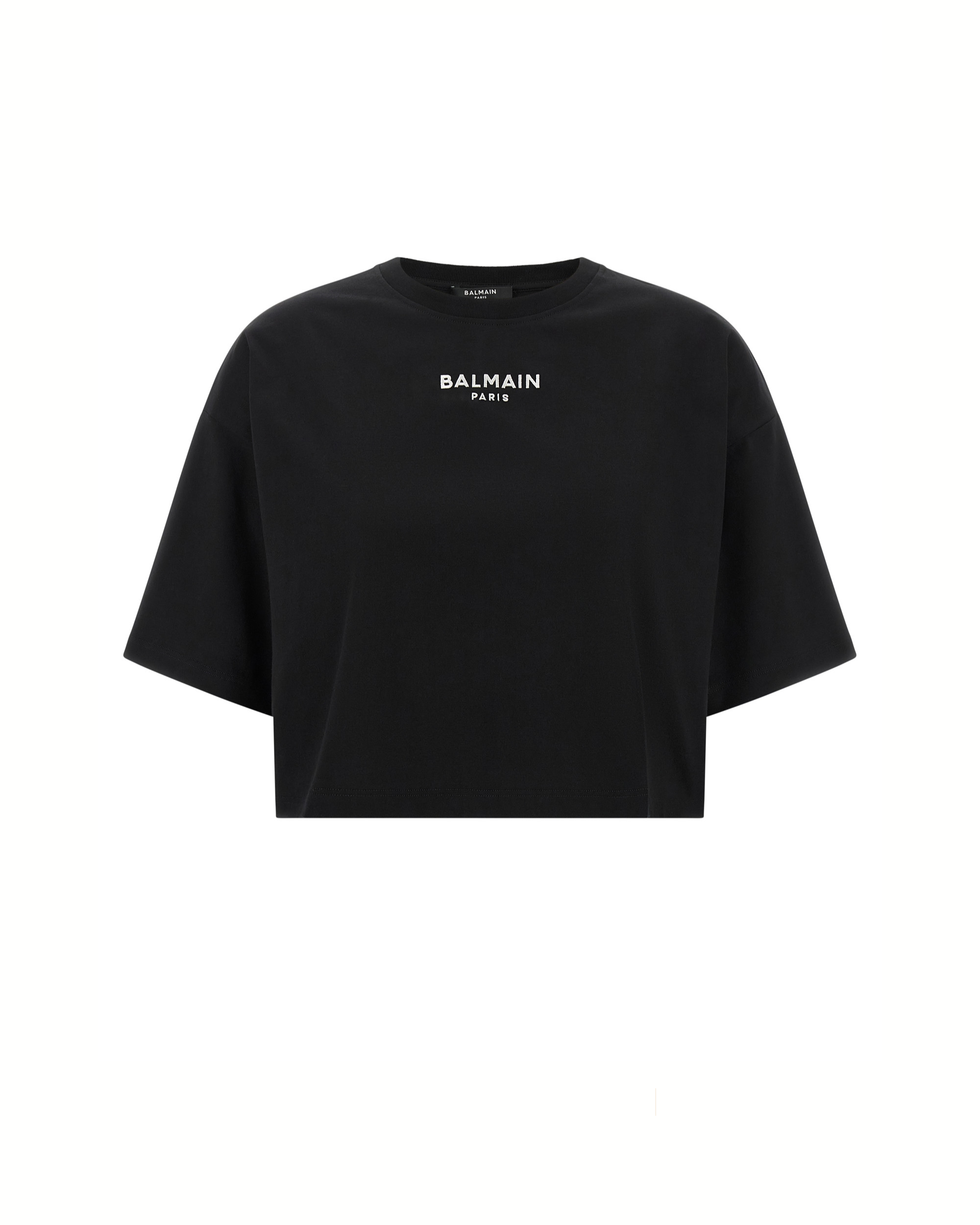 Balmain Cropped Logo T-Shirt