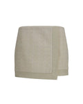 Balmain – Gonna Mini Asimmetrica in Tweed Avorio