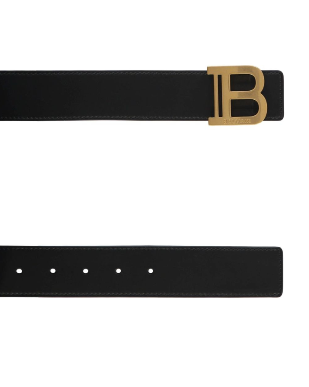 Balmain - Logo Leather Belt Black