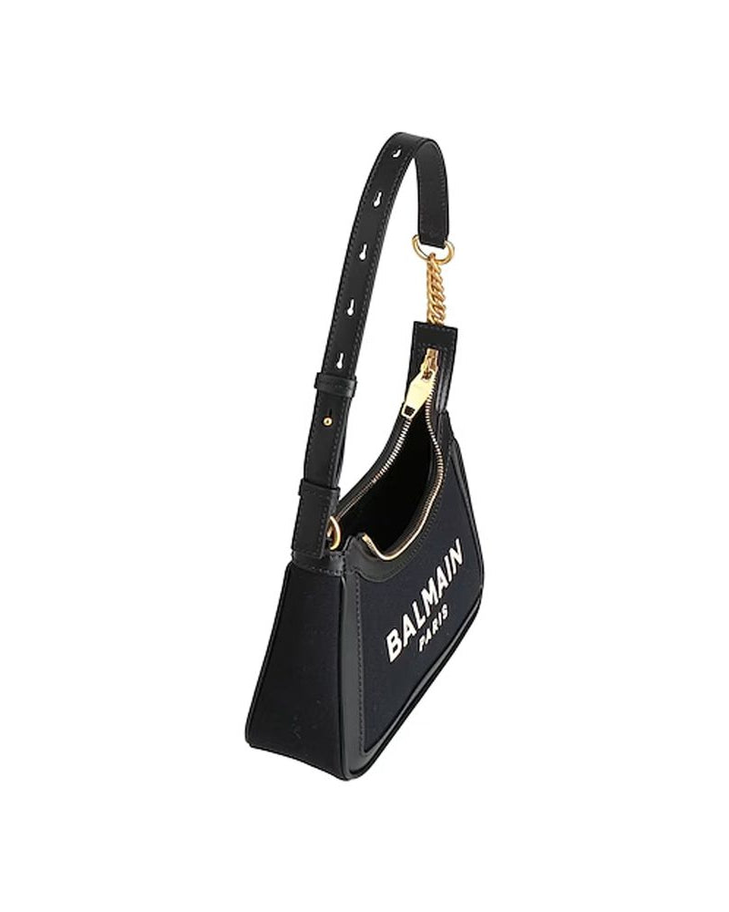 Balmain – Logo Print Shoulder Bag Black