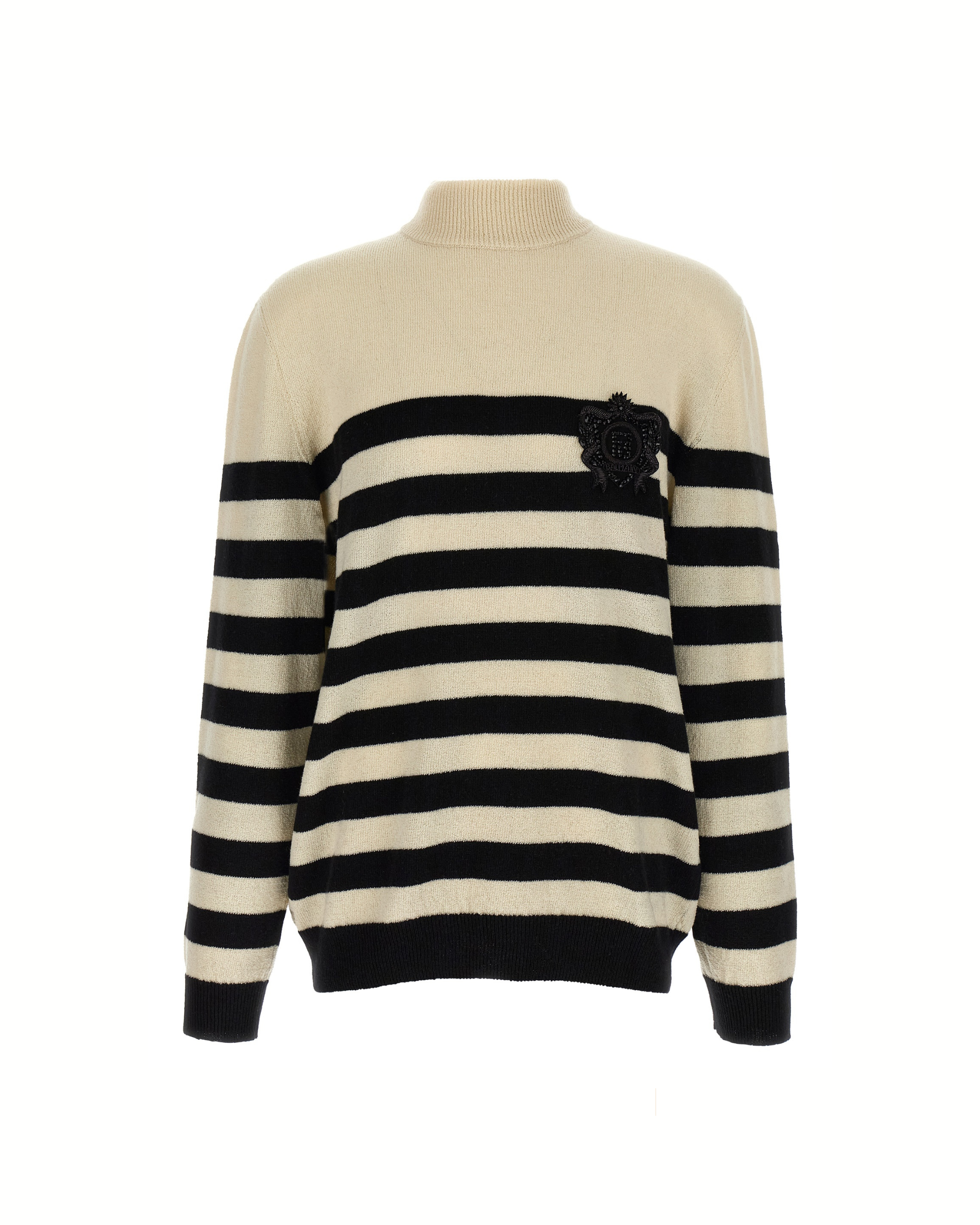 Balmain Marinière Striped Sweater White / Black