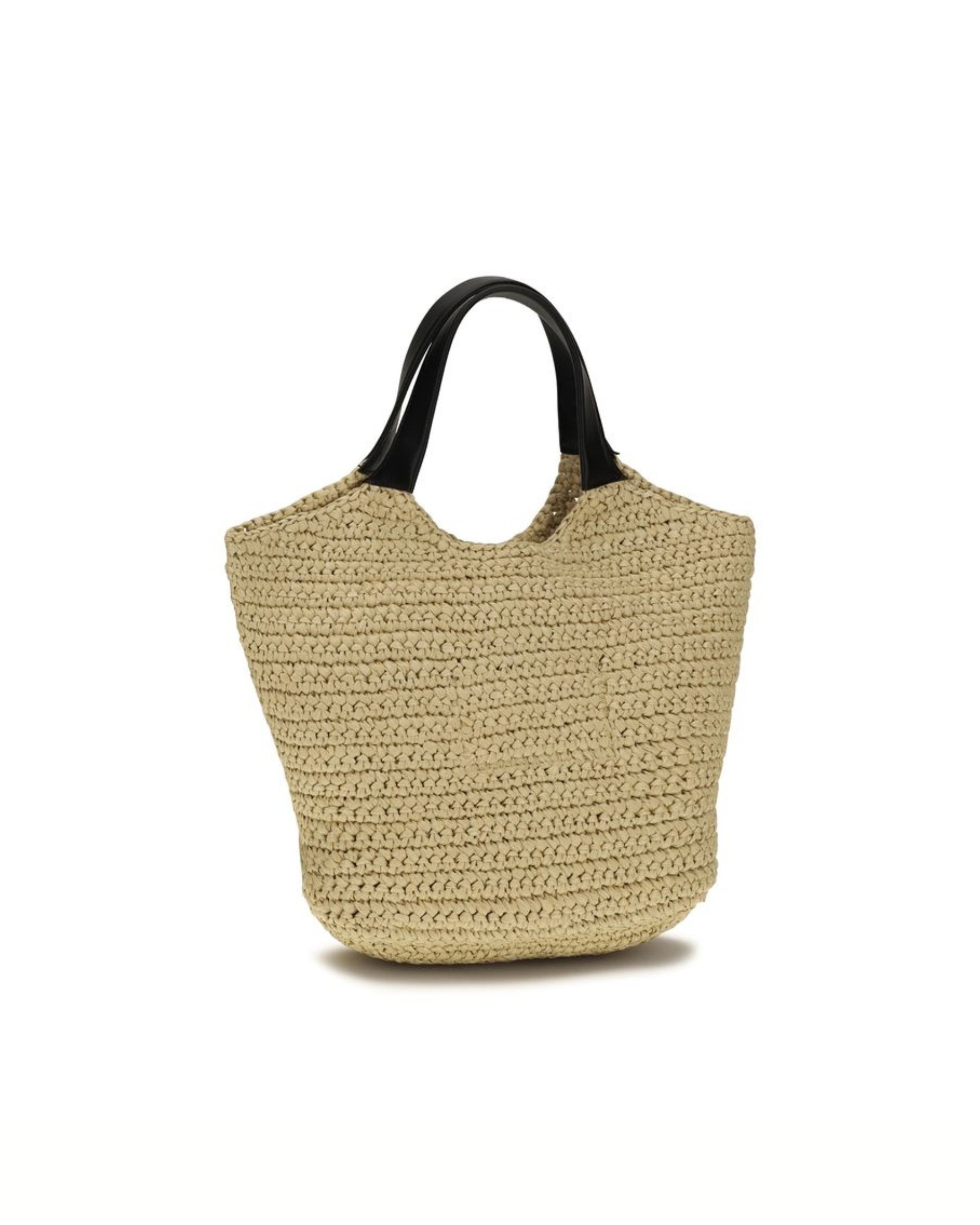 Balmain - Mini Crochet Tote Bag Logo Paris Naturale e Nera