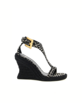 Balmain Monogram Jacquard Wedge Espadrilles