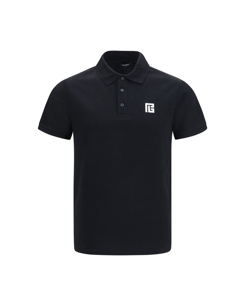 Balmain – PB Embroidered Logo Polo Black