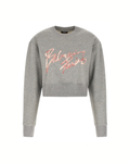 Balmain Paris Cropped Sweatshirt Grey