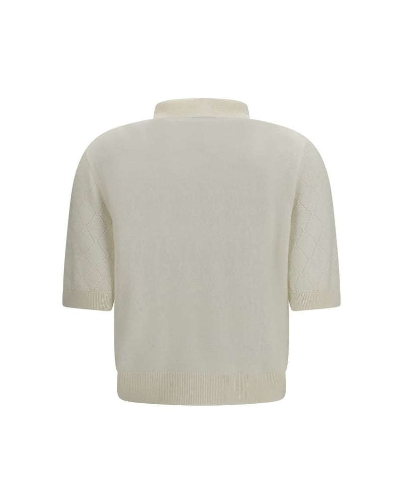 Balmain – Polo in Lana Merino con Bottoni Gioiello