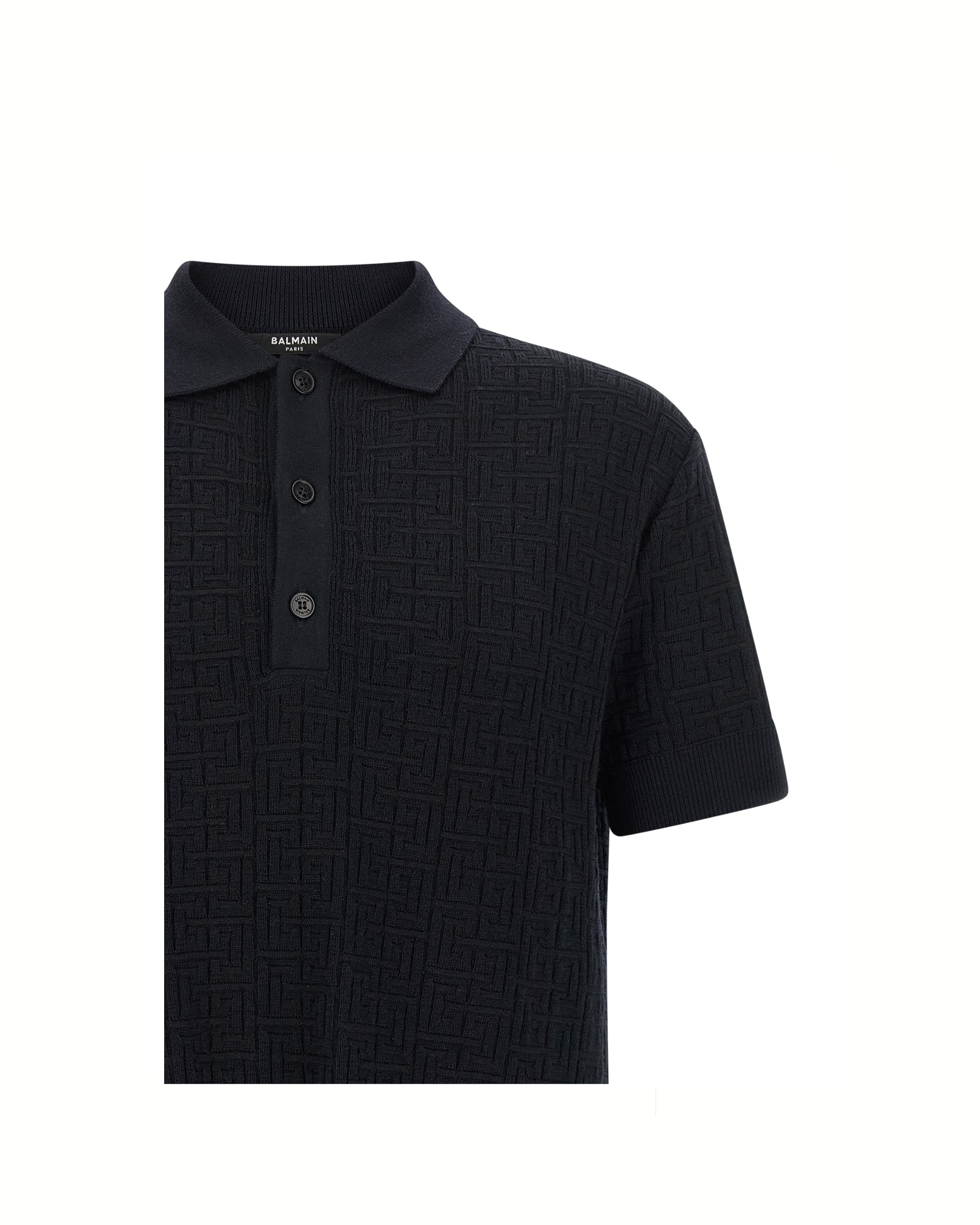 Balmain Polo Monogram Knit Blue