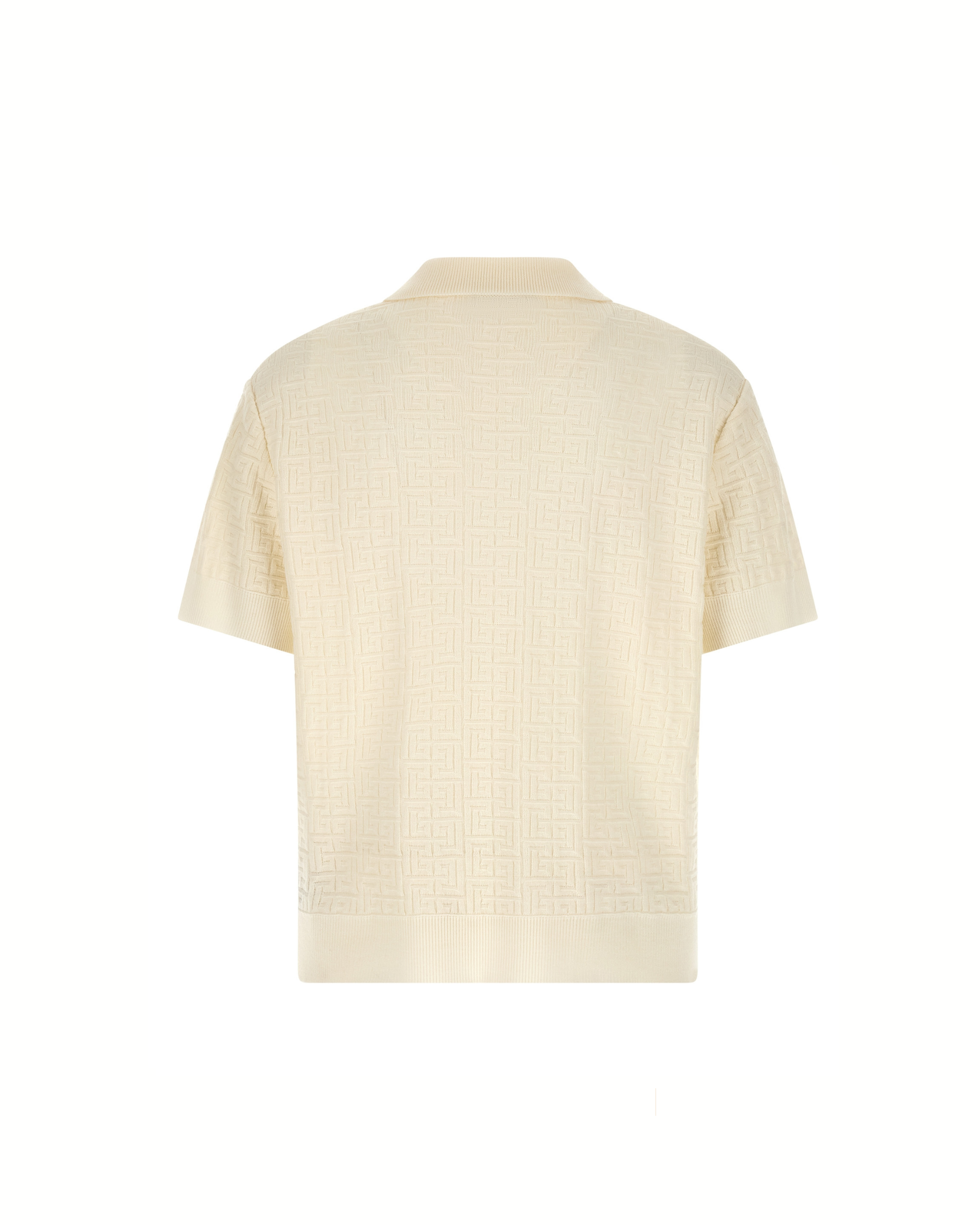 Balmain Polo Monogram Knit White