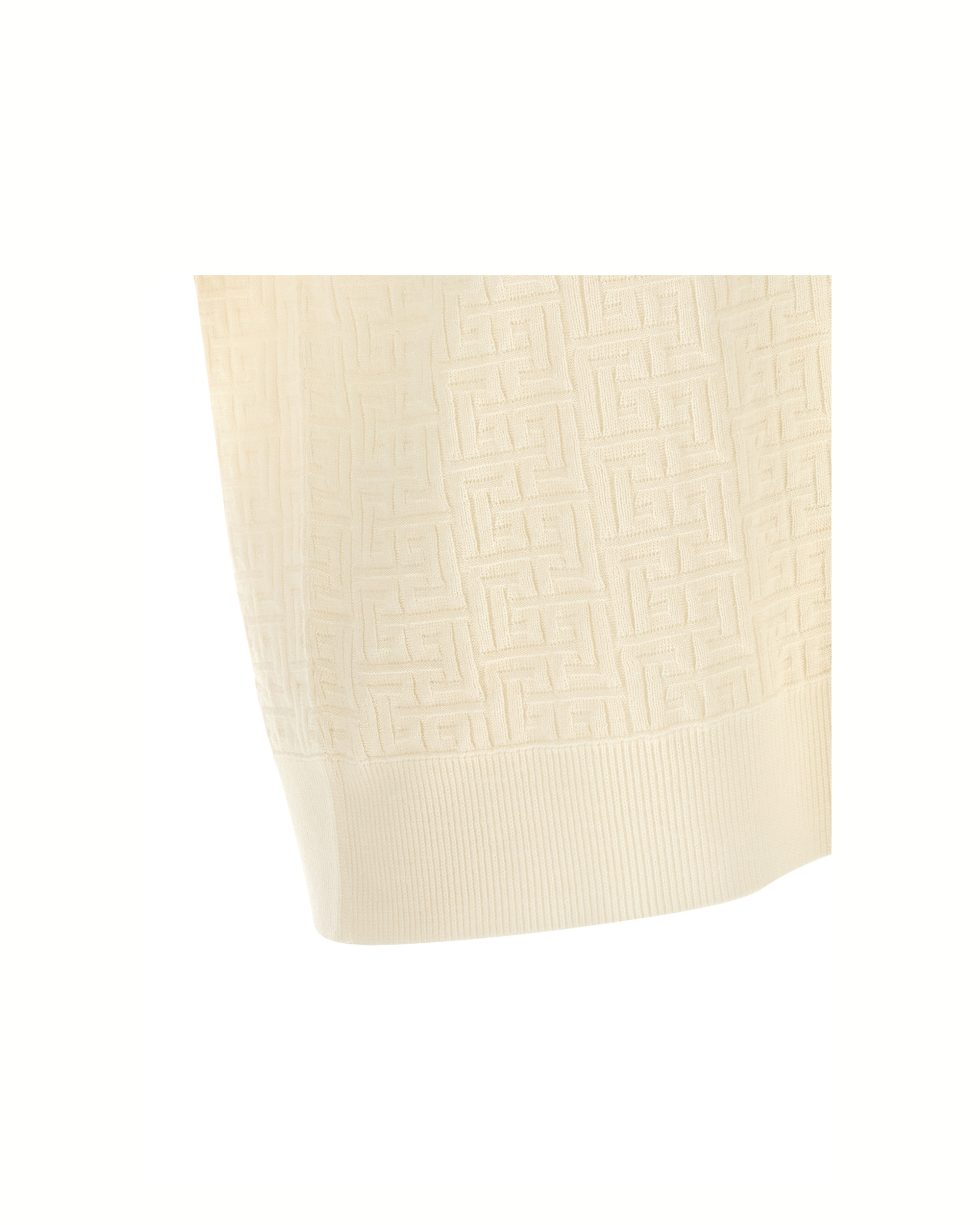 Balmain Polo Monogram Knit White
