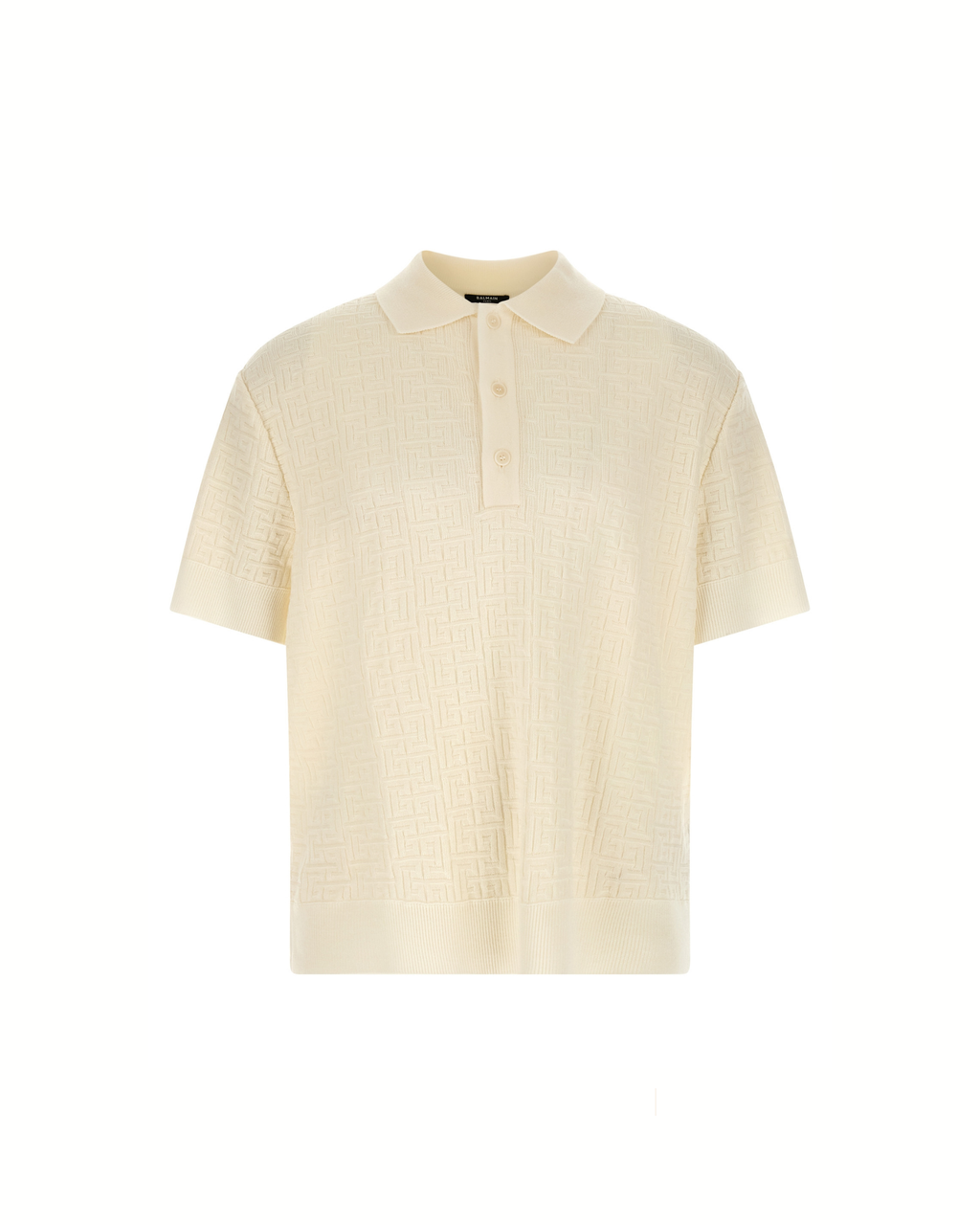 Balmain Polo Monogram Knit White