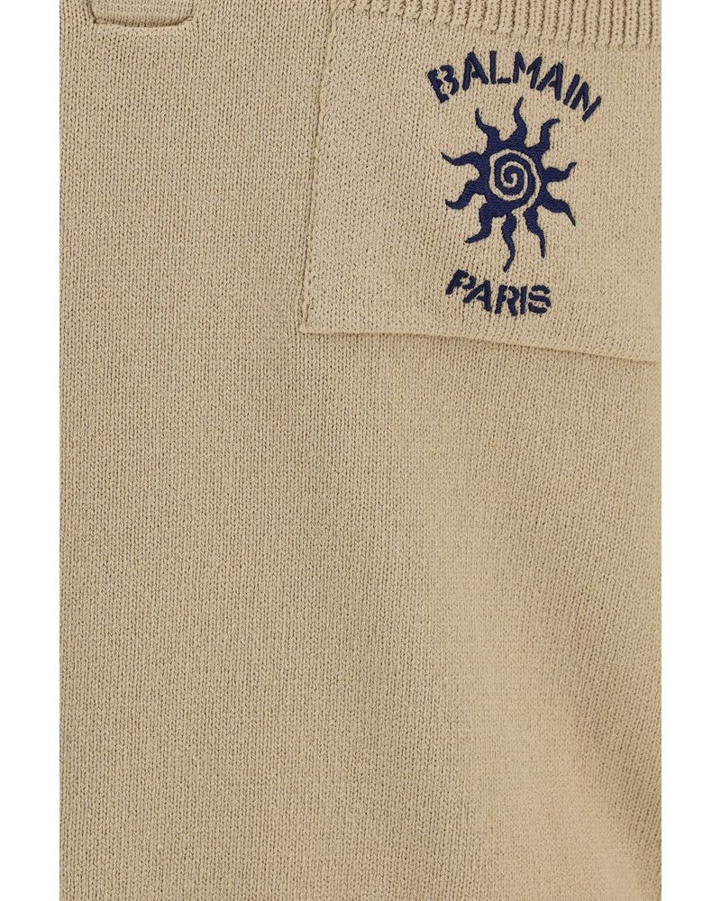 Balmain – Polo Sun Logo in Maglia di Cotone