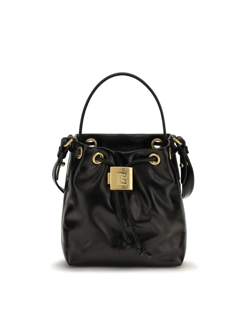 Balmain – Pulse Bucket Bag in Pelle Nera