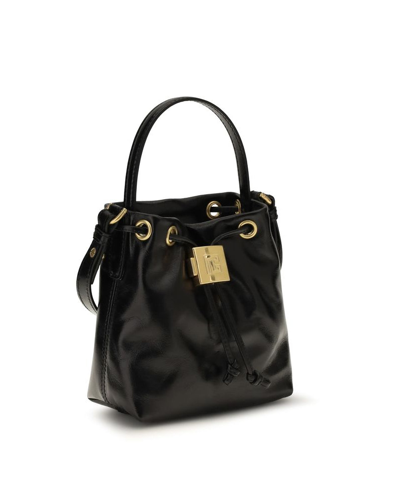 Balmain – Pulse Bucket Bag in Pelle Nera