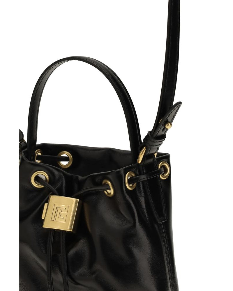 Balmain – Pulse Bucket Bag in Pelle Nera