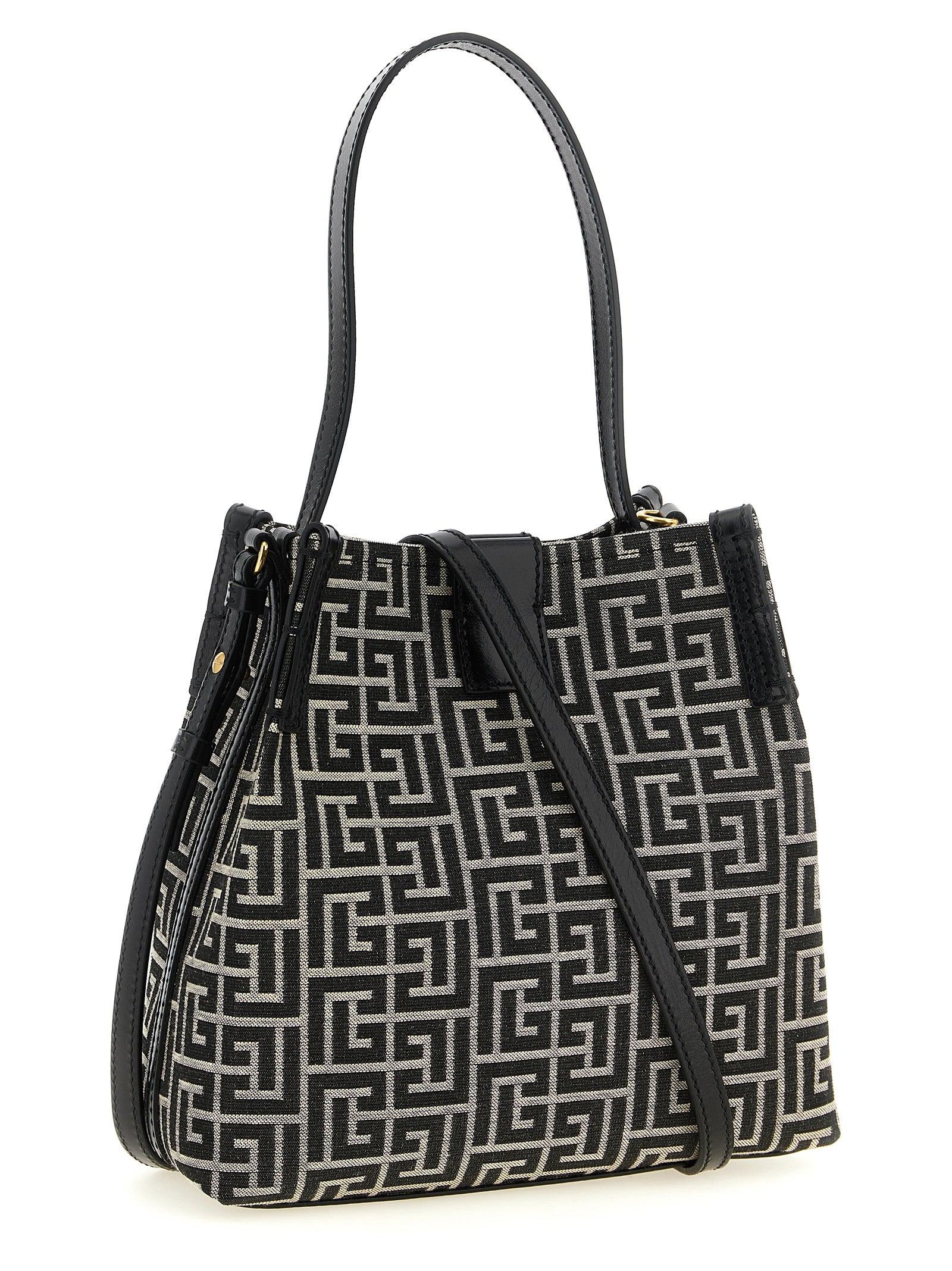 Balmain Release Labyrinth Jacquard Bucket Bag