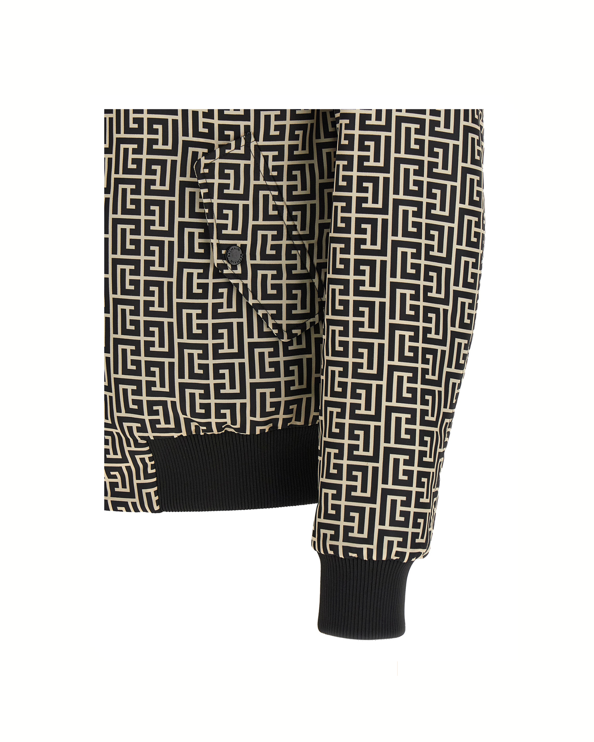 Balmain Reversible Monogram Bomber Jacket Black