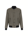 Balmain Reversible Monogram Bomber Jacket Black
