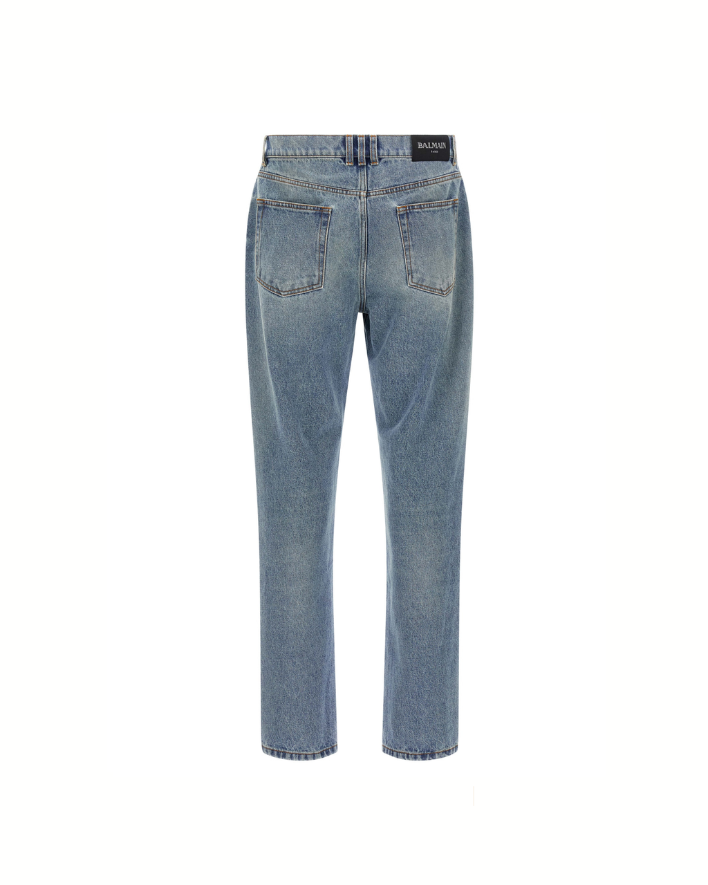 Balmain Stonewashed Straight-Leg Denim Jeans