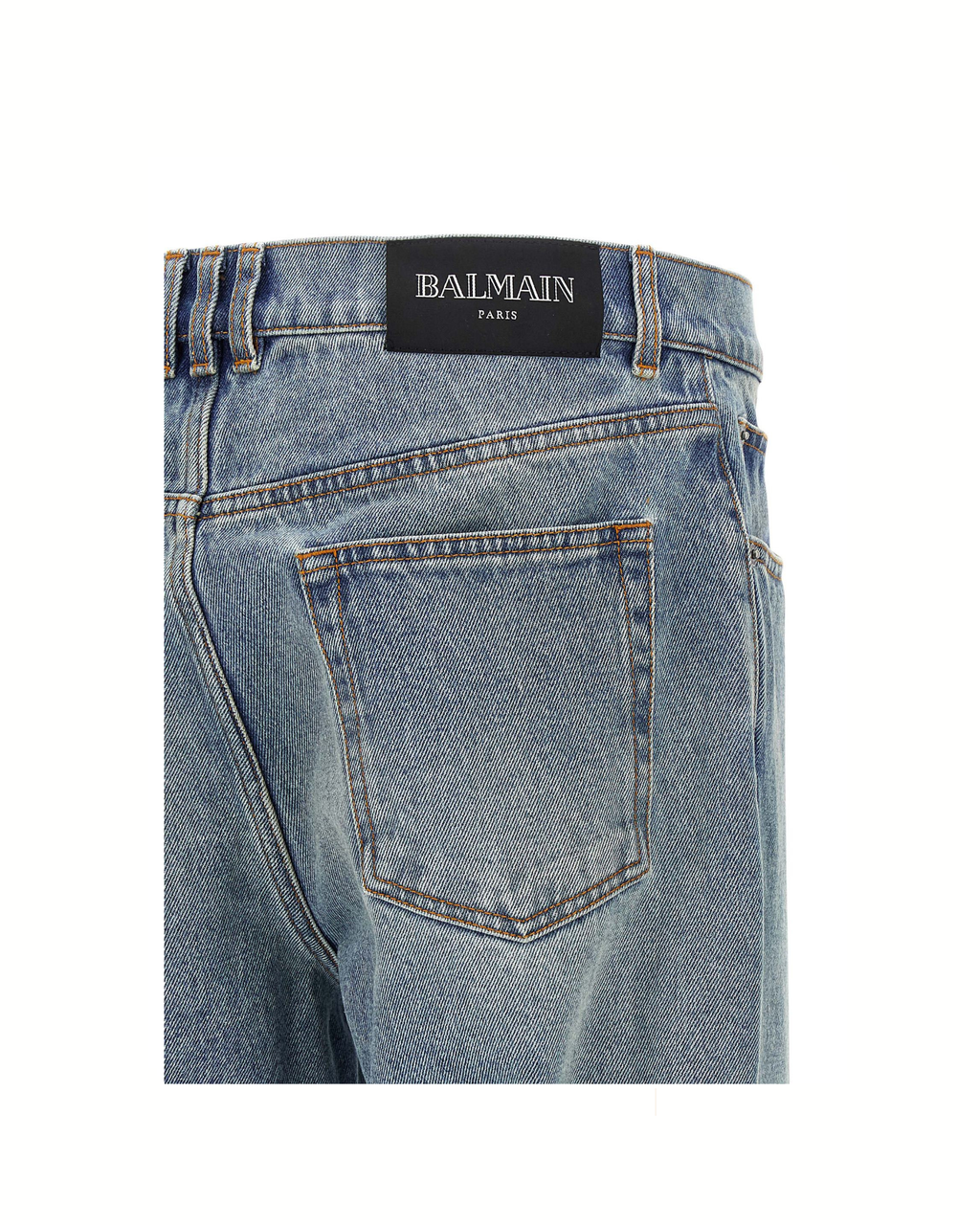Balmain Stonewashed Straight-Leg Denim Jeans