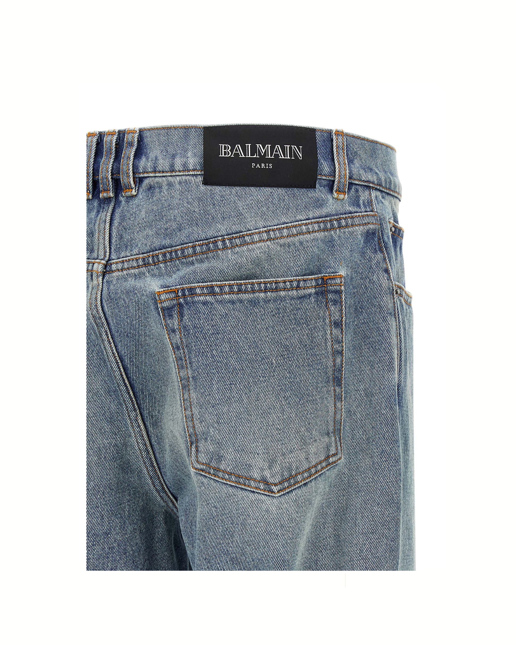 Balmain Stonewashed Straight-Leg Denim Jeans