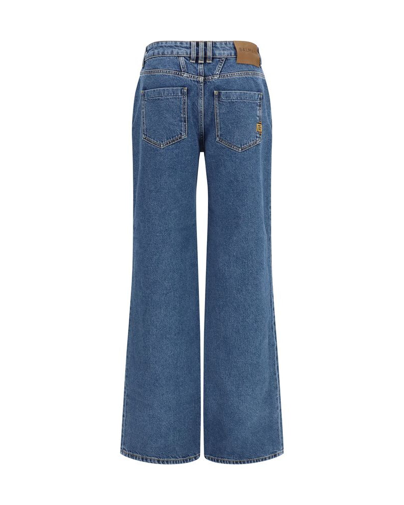 Balmain – Straight Wide-Leg Jeans Blue Denim