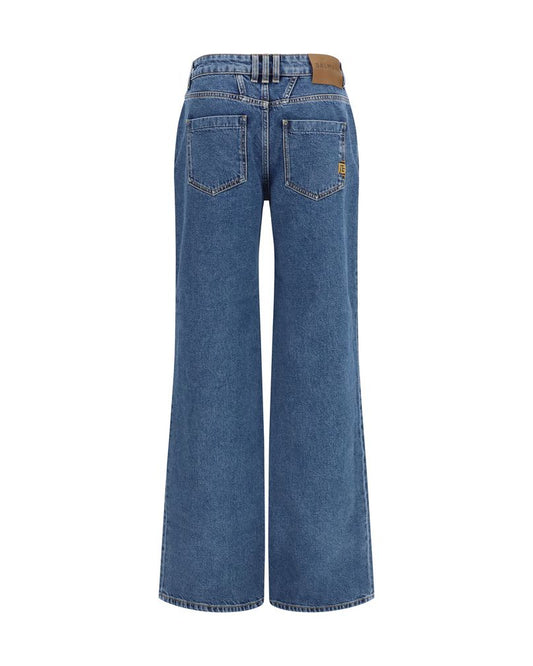 Balmain – Straight Wide-Leg Jeans Blue Denim