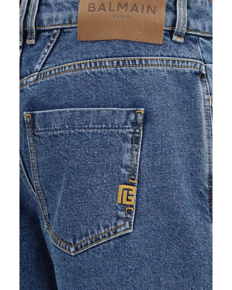 Balmain – Straight Wide-Leg Jeans Blue Denim
