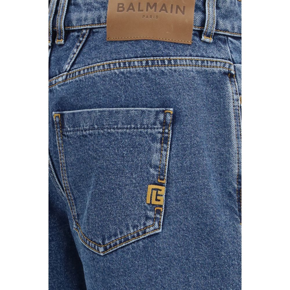 Balmain – Straight Wide-Leg Jeans Blue Denim