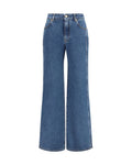 Balmain – Straight Wide-Leg Jeans Blue Denim