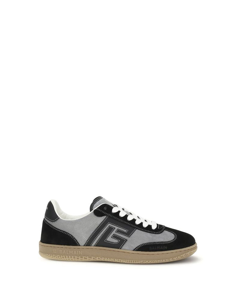 Balmain – Swan Sneakers in Pelle e Suede Black & White