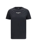 Balmain – T-Shirt Logo Paris in Cotone Nera