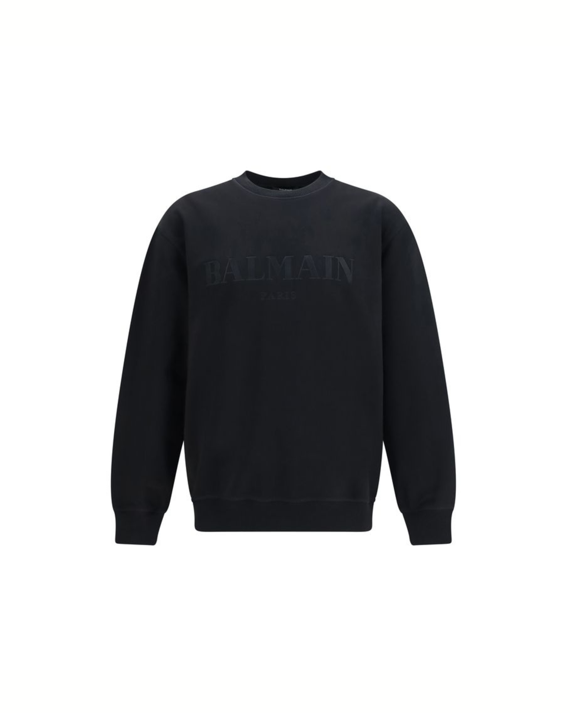 Balmain Vintage Embroidered Logo Sweatshirt Black