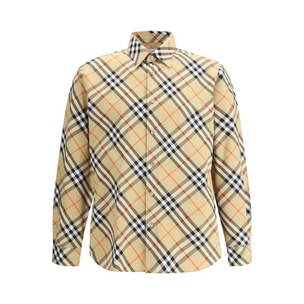 Burberry - Beige Cotton Pattern Shirt - Men