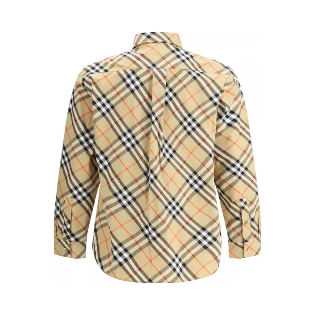 Burberry - Beige Cotton Pattern Shirt - Men