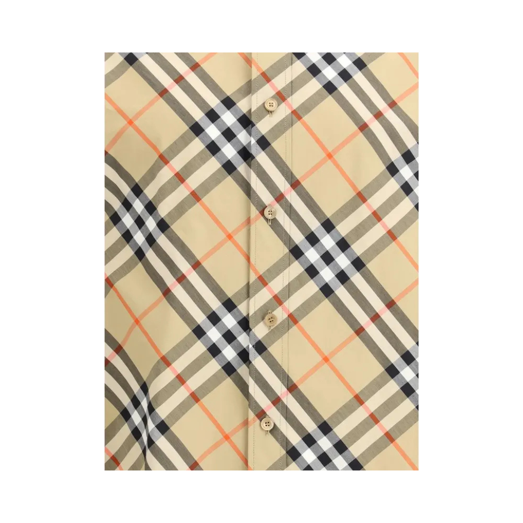 Burberry - Beige Cotton Pattern Shirt - Men