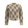 Burberry - Beige Wool Cardigan - Vintage Check details - Women