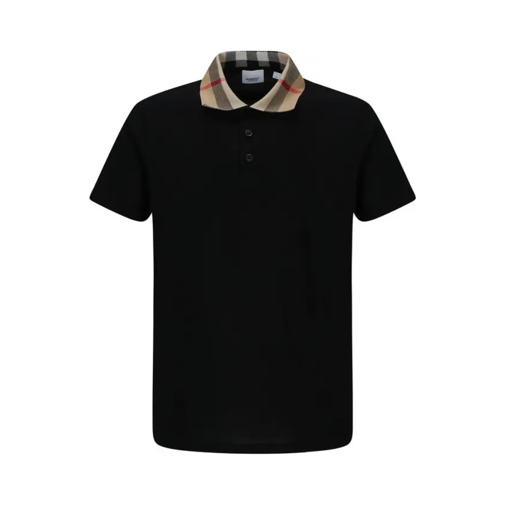 Burberry - Black Cotton Polo Shirt - Men