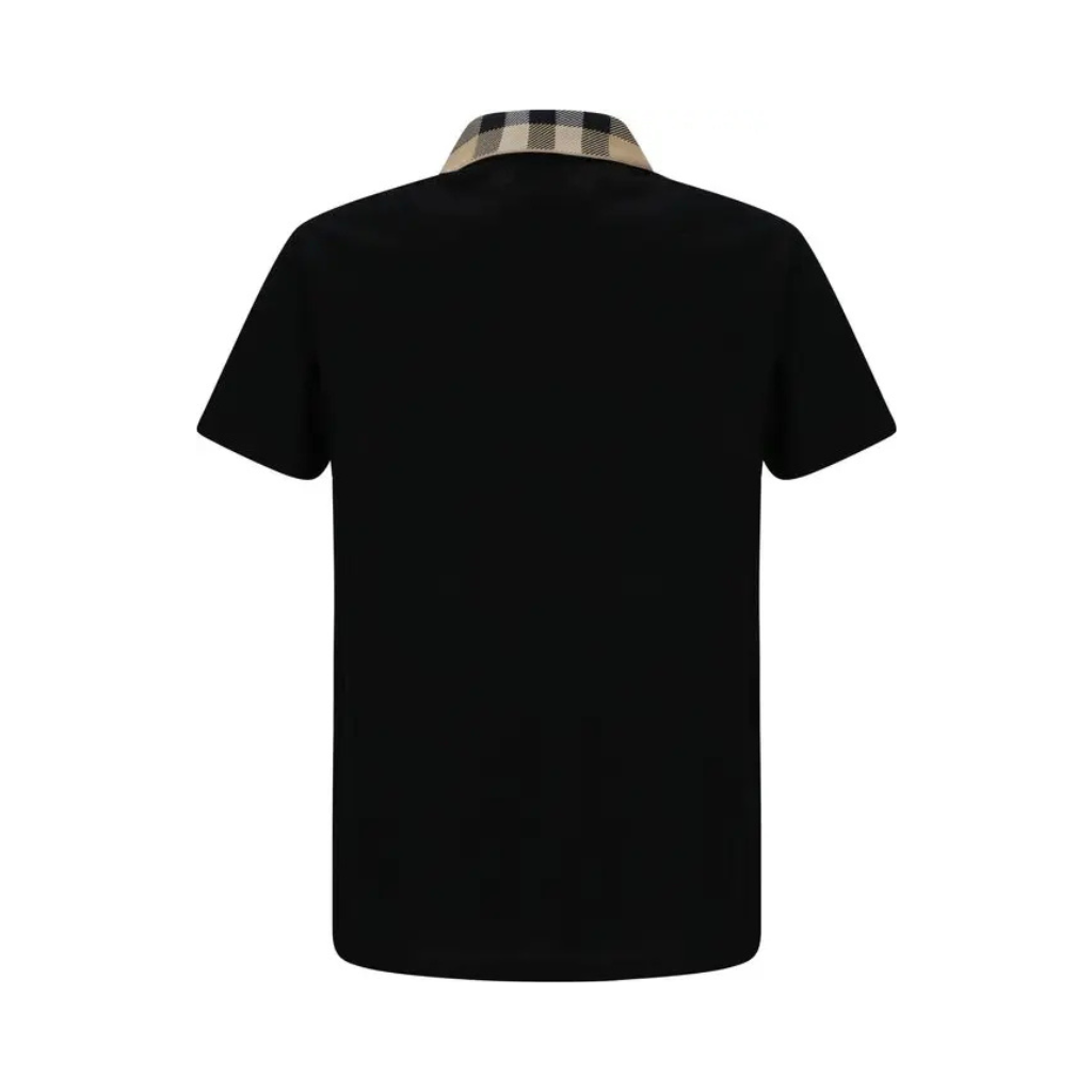 Burberry - Black Cotton Polo Shirt - Men