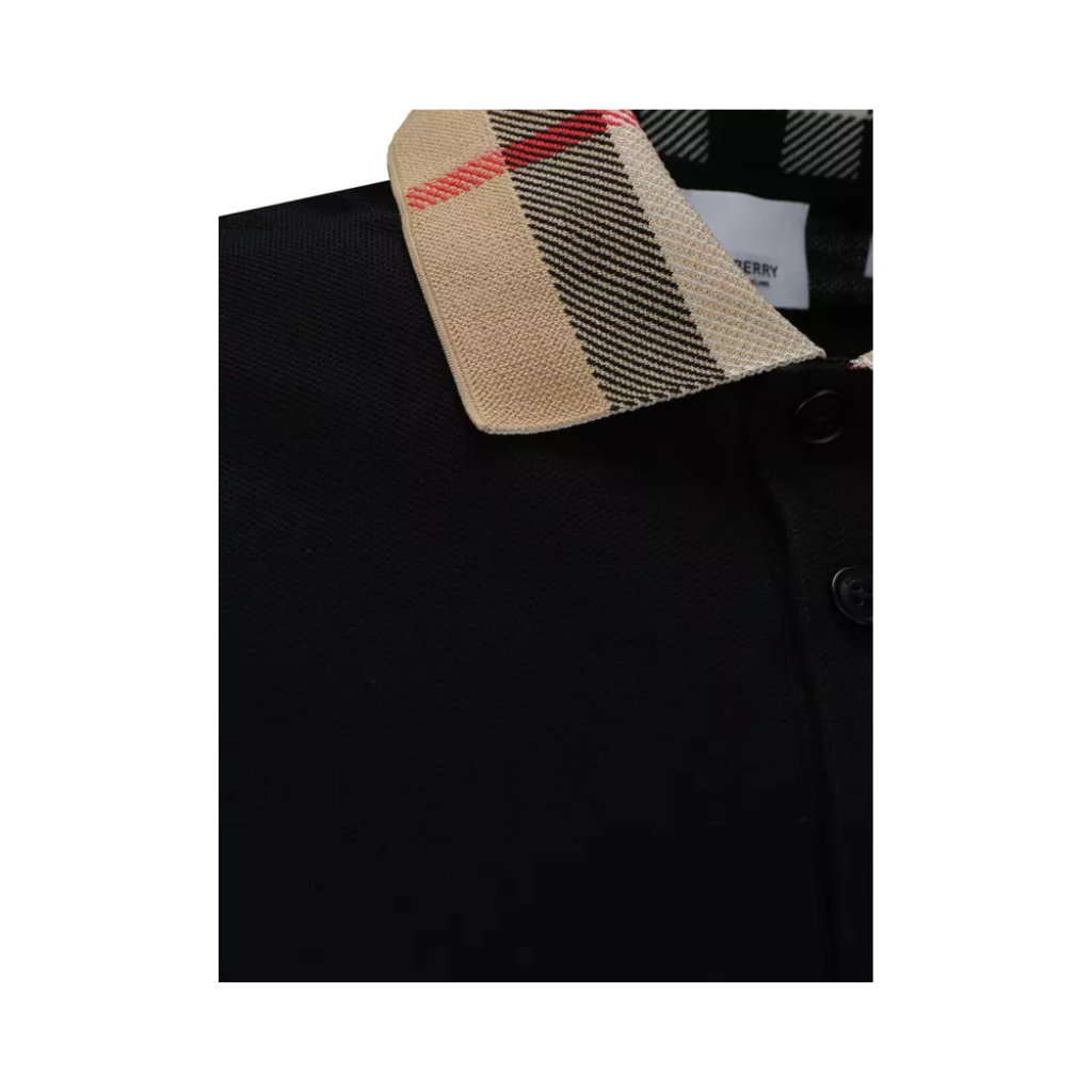 Burberry - Black Cotton Polo Shirt - Men