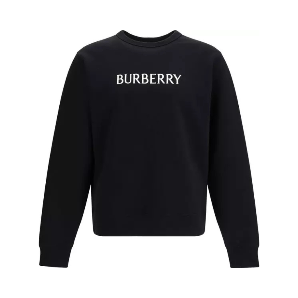 Burberry - Black Cotton Sweatshirt Logo - Men