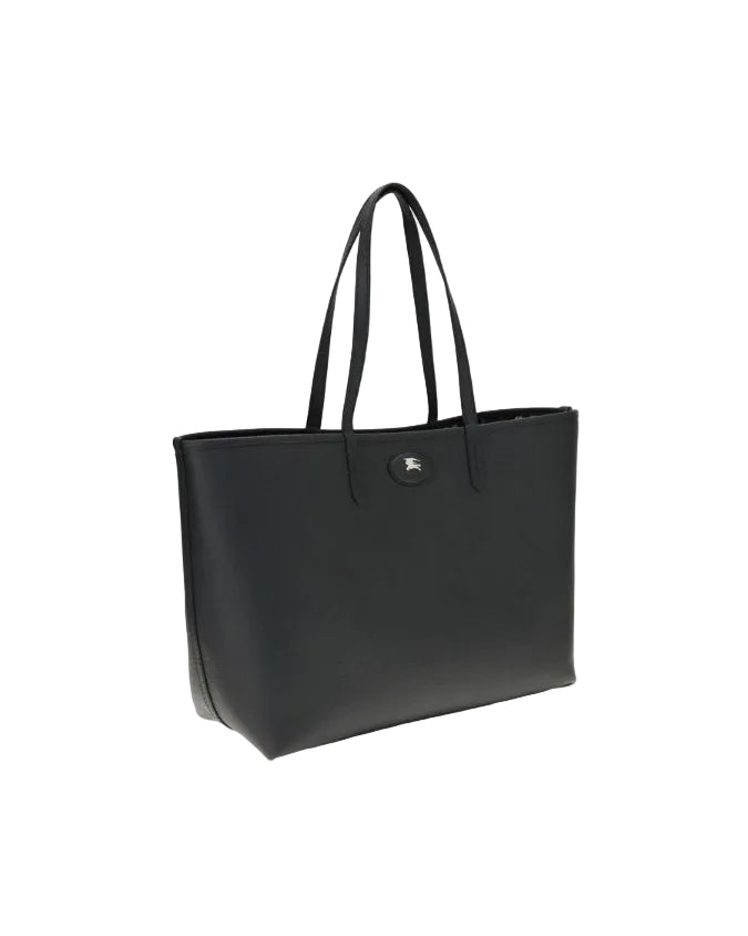 Burberry – Bloomsbury Tote Reversibile in Pelle Nera
