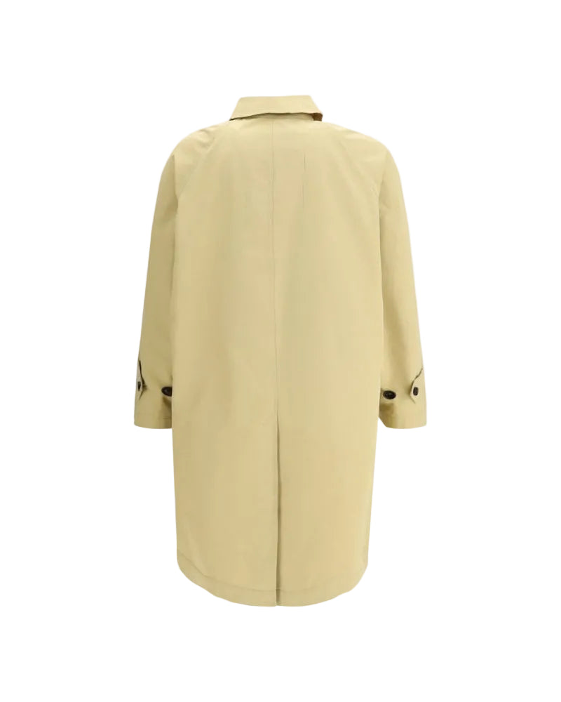 Burberry – Car Coat Lungo in Cotone Beige