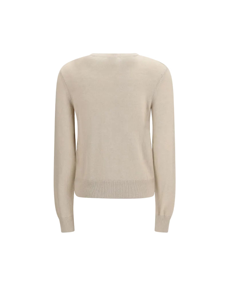 Burberry – Cardigan EKD in Cotone e Lana con Ricamo Equestrian Knight