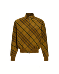 Burberry Check Cotton Bomber Jacket Yellow