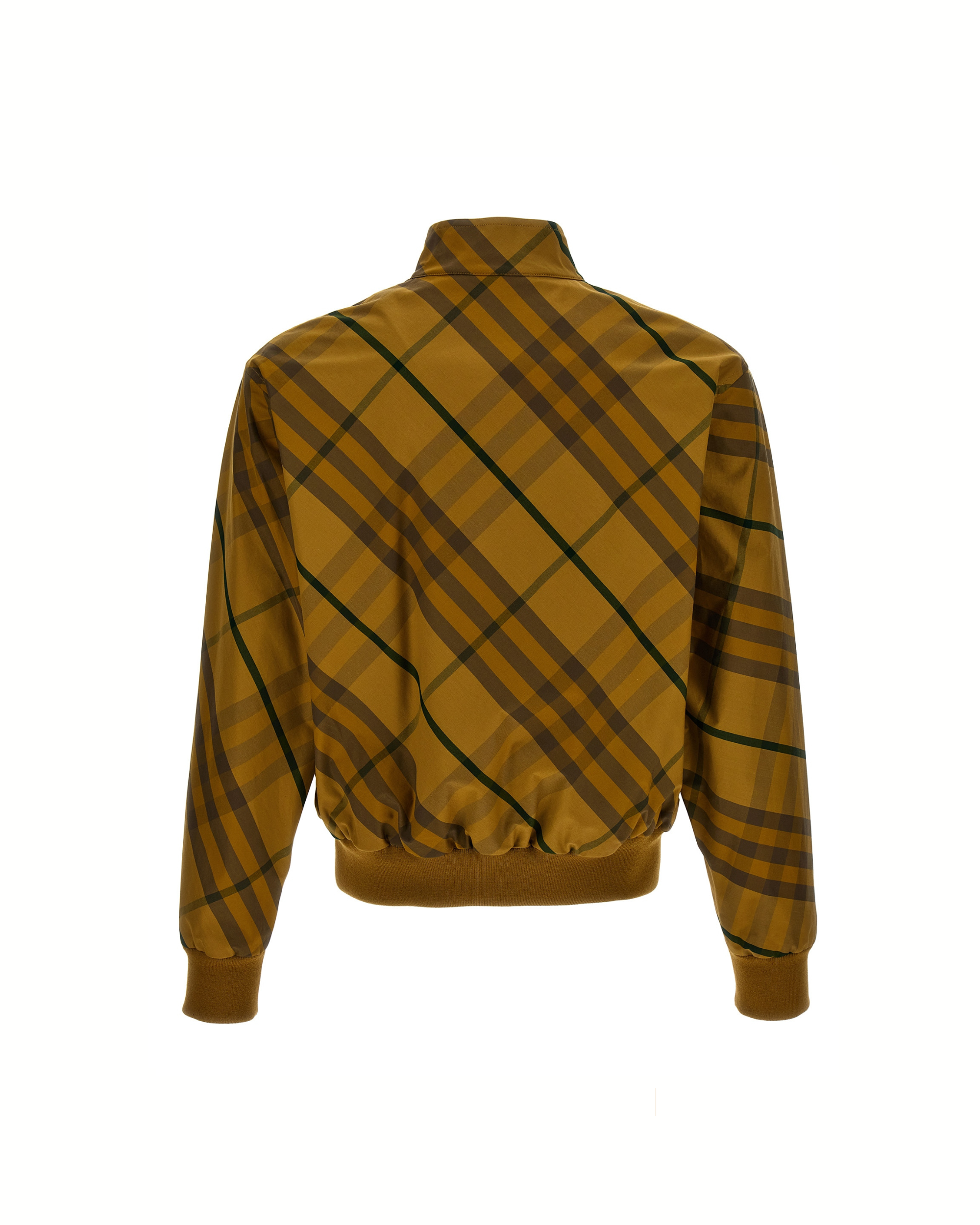 Burberry Check Cotton Bomber Jacket Yellow