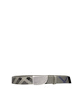 Burberry – Cintura Check Jacquard Beige con Fibbia Logo