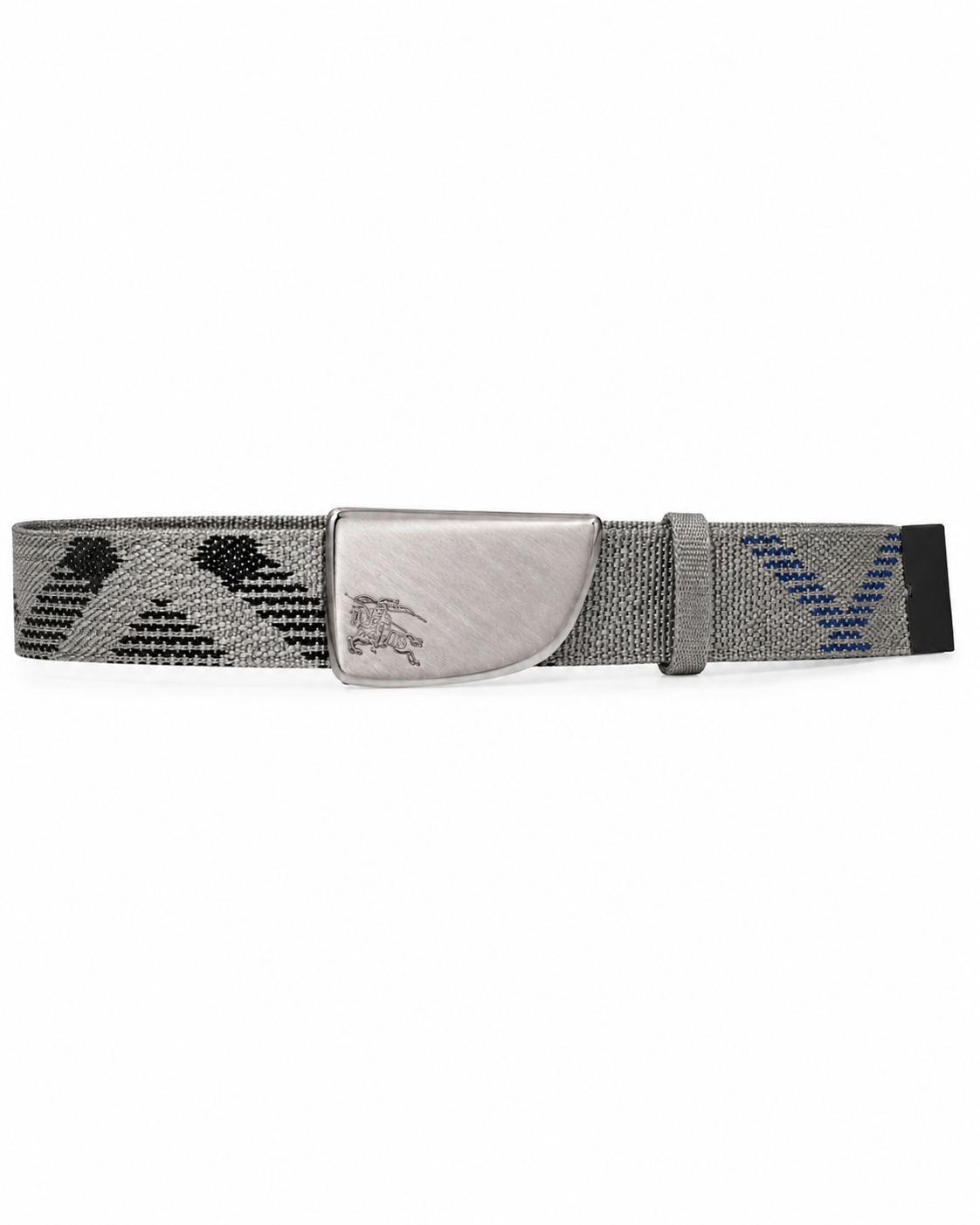Burberry – Cintura Check Jacquard Beige con Fibbia Logo