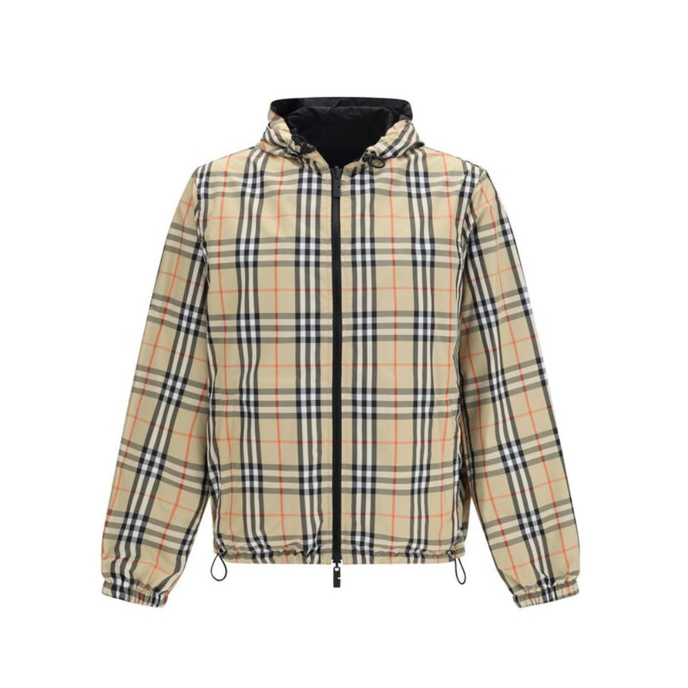 Burberry – Coat reversibile in Poliestere con Motivo Check All-over