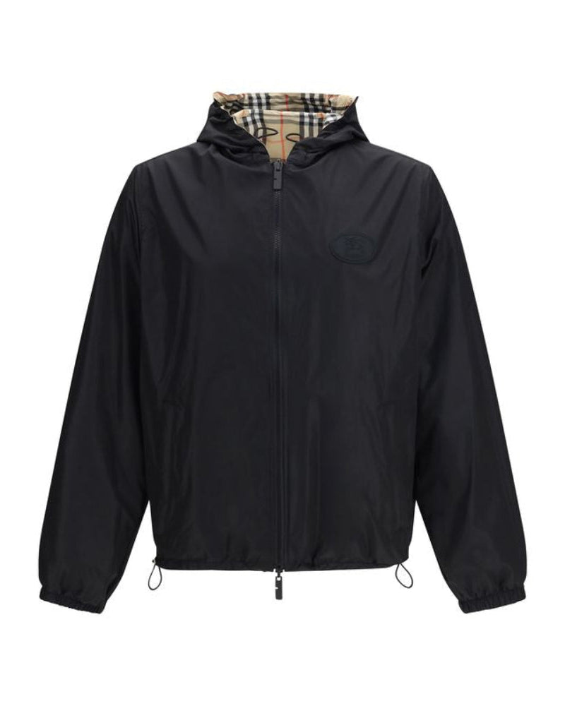 Burberry – Coat reversibile in Poliestere con Motivo Check All-over