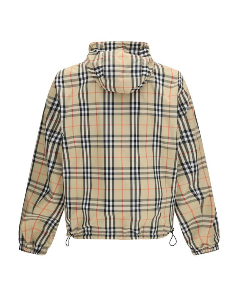 Burberry – Coat reversibile in Poliestere con Motivo Check All-over